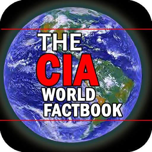 《CIA World Factbook》封面，背景为地球